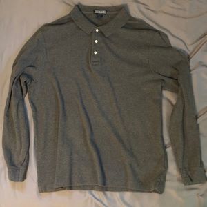 Lands’ End Grey Button Longsleeve XL